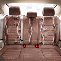 Hawaii Maile Lei Back Car Seat Cover With Brown Monstera Pattern LT05 - Polynesian Pride