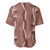 Hawaii Maile Lei Baseball Jersey With Brown Monstera Pattern