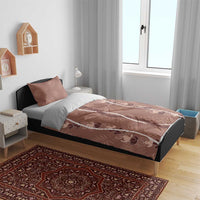 Hawaii Maile Lei Bedding Set With Brown Monstera Pattern LT05 - Polynesian Pride