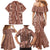 Hawaii Maile Lei Family Matching Mermaid Dress and Hawaiian Shirt With Brown Monstera Pattern