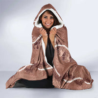 Hawaii Maile Lei Hooded Blanket With Brown Monstera Pattern LT05 - Polynesian Pride