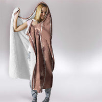 Hawaii Maile Lei Hooded Blanket With Brown Monstera Pattern LT05 - Polynesian Pride