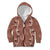 Hawaii Maile Lei Kid Hoodie With Brown Monstera Pattern