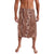 Hawaii Maile Lei Lavalava With Brown Monstera Pattern