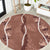 Hawaii Maile Lei Round Carpet With Brown Monstera Pattern