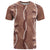 Hawaii Maile Lei T Shirt With Brown Monstera Pattern