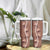 Hawaii Maile Lei Tumbler With Handle With Brown Monstera Pattern