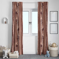 Hawaii Maile Lei Window Curtain With Brown Monstera Pattern LT05 - Polynesian Pride