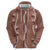 Hawaii Maile Lei Zip Hoodie With Brown Monstera Pattern