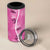 Hawaii Maile Lei 4 in 1 Can Cooler Tumbler With Pink Monstera Pattern