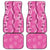 Hawaii Maile Lei Car Mats With Pink Monstera Pattern