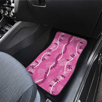 Hawaii Maile Lei Car Mats With Pink Monstera Pattern LT05 - Polynesian Pride
