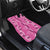 Hawaii Maile Lei Car Mats With Pink Monstera Pattern