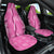 Hawaii Maile Lei Car Seat Cover With Pink Monstera Pattern