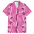 Hawaii Maile Lei Family Matching Long Sleeve Bodycon Dress and Hawaiian Shirt With Pink Monstera Pattern