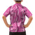 Hawaii Maile Lei Family Matching Mermaid Dress and Hawaiian Shirt With Pink Monstera Pattern