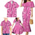 Hawaii Maile Lei Family Matching Mermaid Dress and Hawaiian Shirt With Pink Monstera Pattern