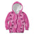 Hawaii Maile Lei Kid Hoodie With Pink Monstera Pattern