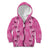 Hawaii Maile Lei Kid Hoodie With Pink Monstera Pattern