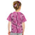 Hawaii Maile Lei Kid T Shirt With Pink Monstera Pattern