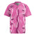 Hawaii Maile Lei Rugby Jersey With Pink Monstera Pattern