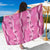 Hawaii Maile Lei Sarong With Pink Monstera Pattern