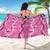 Hawaii Maile Lei Sarong With Pink Monstera Pattern