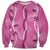 Hawaii Maile Lei Sweatshirt With Pink Monstera Pattern