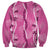 Hawaii Maile Lei Sweatshirt With Pink Monstera Pattern