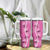 Hawaii Maile Lei Tumbler With Handle With Pink Monstera Pattern