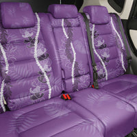 Hawaii Maile Lei Back Car Seat Cover With Violet Monstera Pattern LT05 - Polynesian Pride