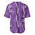 Hawaii Maile Lei Baseball Jersey With Violet Monstera Pattern