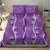 Hawaii Maile Lei Bedding Set With Violet Monstera Pattern