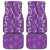 Hawaii Maile Lei Car Mats With Violet Monstera Pattern