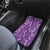 Hawaii Maile Lei Car Mats With Violet Monstera Pattern