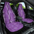 Hawaii Maile Lei Car Seat Cover With Violet Monstera Pattern