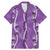 Hawaii Maile Lei Family Matching Mermaid Dress and Hawaiian Shirt With Violet Monstera Pattern