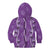 Hawaii Maile Lei Kid Hoodie With Violet Monstera Pattern