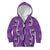 Hawaii Maile Lei Kid Hoodie With Violet Monstera Pattern