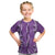 Hawaii Maile Lei Kid T Shirt With Violet Monstera Pattern