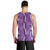 Hawaii Maile Lei Men Tank Top With Violet Monstera Pattern