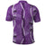 Hawaii Maile Lei Polo Shirt With Violet Monstera Pattern