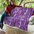 Hawaii Maile Lei Quilt With Violet Monstera Pattern