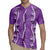 Hawaii Maile Lei Rugby Jersey With Violet Monstera Pattern