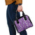 Hawaii Maile Lei Shoulder Handbag With Violet Monstera Pattern