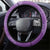 Hawaii Maile Lei Steering Wheel Cover With Violet Monstera Pattern