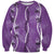 Hawaii Maile Lei Sweatshirt With Violet Monstera Pattern