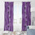 Hawaii Maile Lei Window Curtain With Violet Monstera Pattern