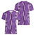 Hawaii Maile Lei Women V-Neck T-Shirt With Violet Monstera Pattern