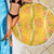 Hawaii Maile Lei Beach Blanket With Yellow Monstera Pattern